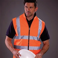 Hi vis reversible fleece bodywarmer (HV008F)